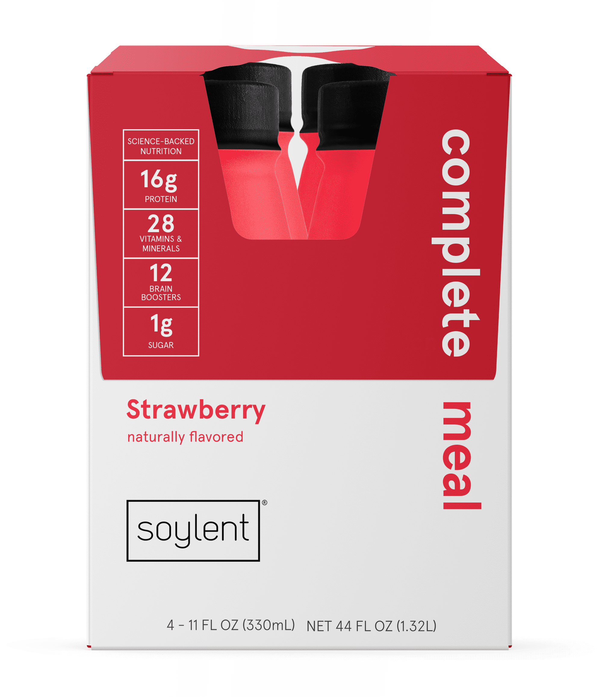 Soylent Plant Protein Meal Replacement Shake, Strawberry, 11 fl oz, 4ct
