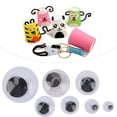 thumbnail image 4 of 800 Uds 4 / 5 / 6 / 7 / 8 / 10 / 12mm ojos de juguete de plástico blanco y negro globo ocular móvil accesorios DIY, 4 of 7