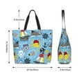 thumbnail image 5 of Honeii Pirate Marine Animals Print Tote Bag for Women, Foldable Tote Bag Large Shoulder Bag Top Handle Handbag for Travel, Work, 5 of 8