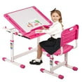 thumbnail image 1 of Ensemble Bureau et Chaise pour Enfants Hauteur Réglable Table Ergonomique pour Enfants avec Tiroir de Rangement Bureau d'Étude pour Enfants Devoirs pour Enfants de 3 à 10 Ans (Rose), 1 of 7