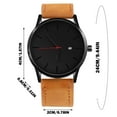 Large Face Digital Watch for Seniors Leather Watch Men's Business