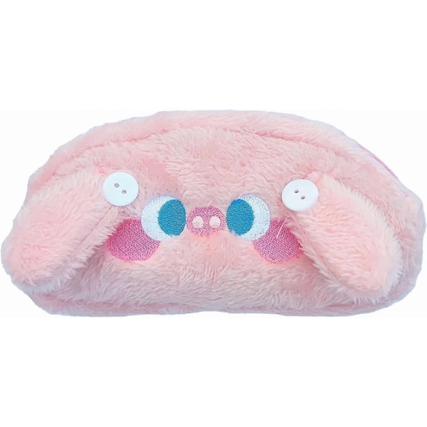 Cute pencil case Japanese kawaii school supplies stationery bag bag (pink pig)