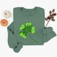 thumbnail image 5 of Gamivast Womens Sweatshirt Sparkling Clover Crew Neck Pullover Lightweight Long Sleeve Shirt Breathable Casual Tops St Patricks Holiday Party Apparel, 5 of 6