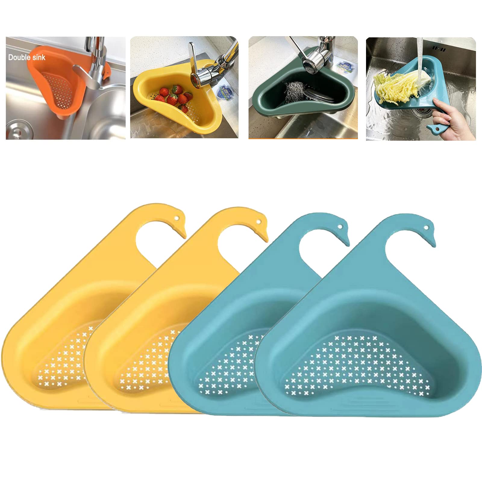 Kitchen Sink Drain Basket Swan Drain Rack, Swan Drain Basket for