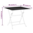 thumbnail image 4 of vidaXL Garden Table 80x80x72 cm Expanded Metal Mesh Anthracite, 4 of 5