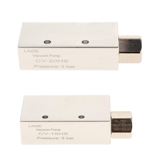 2 uds expulsor de generador de vacío de de aire neumático plateado CV-15HS CV-20HS Sharpla Generador de vacío neumático