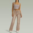 thumbnail image 2 of HKYNLAG Women Wide Leg Jeans High Waist Baggy Jeans for Women Loose Boyfriends Jeans Denim Pants Y2K Khaki L, 2 of 5