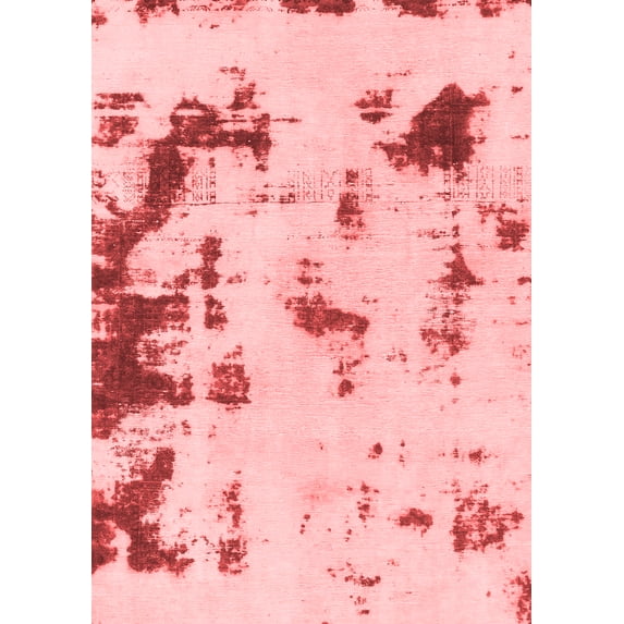 Ahgly Company Indoor Rectangle Abstract Red Modern Area Rugs, 4' x 6'