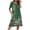 Floral Green, variant on Ekouaer Women's House Dress Pleated Nightgown with Short Sleeves & Pockets