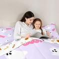 thumbnail image 5 of Manfei Cartoon Ghost 7 Pieces Full Size Bedding Sets,Dark Aesthetic Halloween Full Size Bed in a Bag,Halloween Reversible, 5 of 7