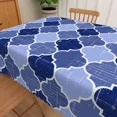 thumbnail image 4 of Nanqianyi Blue Modern Geometric Tablecloth,Waterproof Stain Resistant Rectangle Table Cover for Dining Kitchen,60x84 Inch, 4 of 6