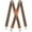 Brown, variant on BIGLUFU Men's Suspenders, with Heavy Duty Clip Wide X-Back for Work Adjustable Suspenders (Blue)