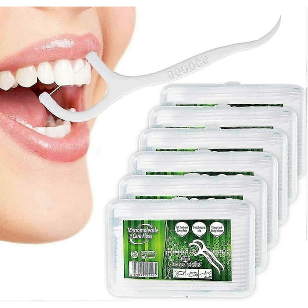 300 Pieces Dental Floss, Dental Floss Sticks Disposable Oral Cleaning Floss Dental Flossers