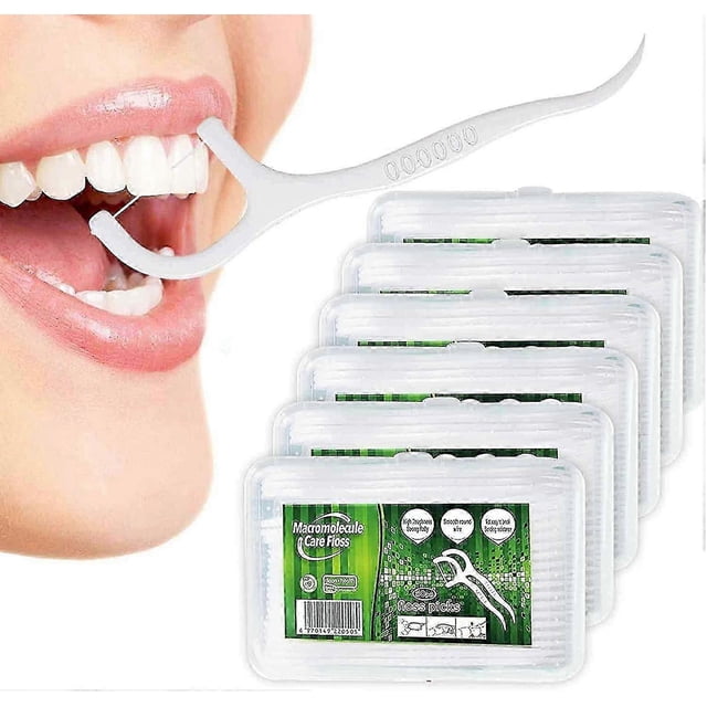 300 Pieces Dental Floss, Dental Floss Sticks Disposable Oral Cleaning Floss Dental Flossers