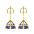 thumbnail image 4 of Clara Pucci 4Ct Tanzanite Round Cut VVS1 Screw Back Stud 14k Solid hypoallergenic Gold Designer Earrings For December, 4 of 7