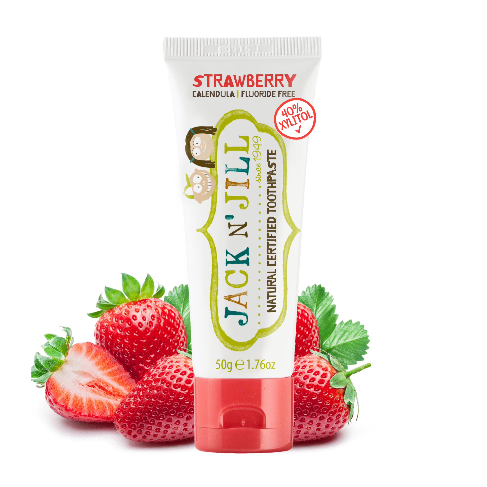 Jack N’ Jill Fluoride-Free Kids & Baby Toothpaste with Xylitol, Strawberry and Watermelon Bundle, Safe if Swallowed When Used as Directed, 1.76