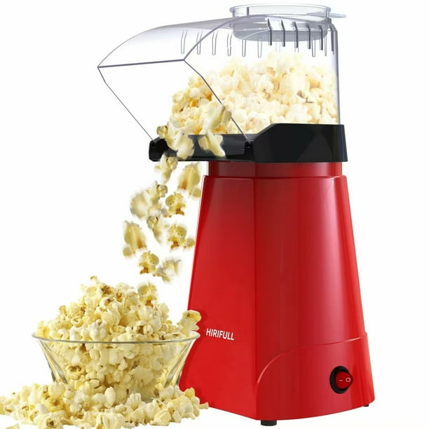 HIRIFULL Hot Air Popcorn Machine, Household Popcorn Maker for Healthy