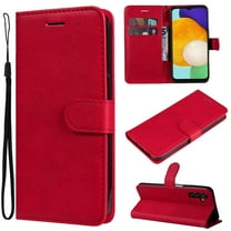 for Samsung Galaxy S23 FE Wallet Case, with Credit Card Holder and Wrist Strap, RFID Blocking PU Leather Flip Magnetic Cell Phone Cover Case for Samsung Galaxy S23 FE, Red