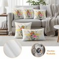 thumbnail image 6 of Pack of 2 Outdoor Pillow Covers 16x16 Inch Waterproof Summer Bee Throw Pillow Covers,Decorative Couch Pillow Shams Protectors Spring Floral Botanical Watercolor Patio Pillowcases Cushion Covers, 6 of 8