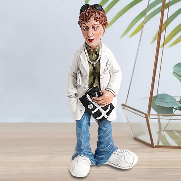 Estatua de Doctor perfecl escultura ornamento Micro decoración Figuras miniaturas 7cmx6cmx17cm