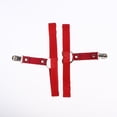 thumbnail image 4 of 1 Par de Cuero Remache Perno Prisionero Pierna Liga Correa Arnés Elástico rojo Colcomx Cinturón de liga elástico, 4 of 4