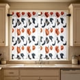 thumbnail image 4 of Halloween Kitchen Curtains 28x59 Inch 2 Panels, Washable Polyester Short Window Curtain with 2D Halloween Print, Light Filtering Bedroom Bathroom Decor, 4 of 6