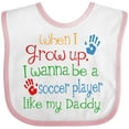 thumbnail image 3 of Inktastic Soccer Player Like Daddy Boys or Girls Baby Bib, 3 of 4