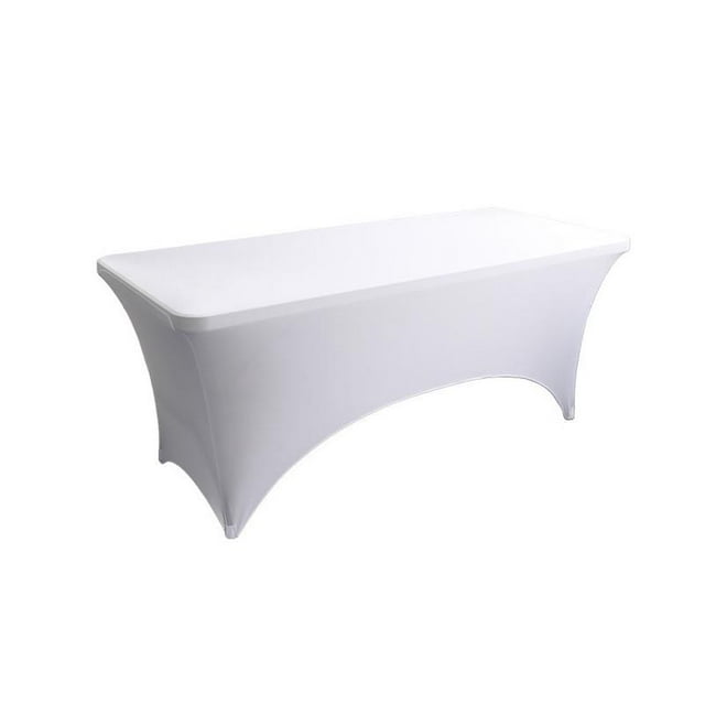 Feltree 4FT Table Cloth for Rectangular Fitted Events Stretch Champagne Table Covers Washable Table Cover Spandex Tablecloth Table Protector for Party Wedding Cocktail