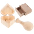 thumbnail image 4 of OUSITAID 3pcs Funny Handmade DIY Jewelry Boxes Unfinished Wood Painted Vase Box, 4 of 6