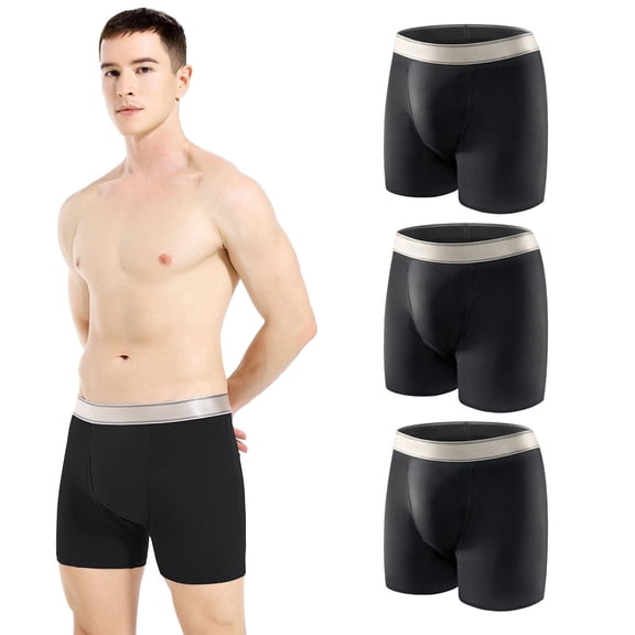 CARER Washable Incontinence Underwear for Men with Front Absorbent Area for Bladder Leakage