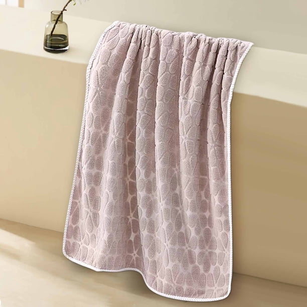 Toalla de baño de forro polar grueso con espalda de tortuga, suave, absorbente y de secado rápido, ideal para spa, tamaño grande (70 x 35 pulgadas), mezcla de algodón.,Wsvlmg