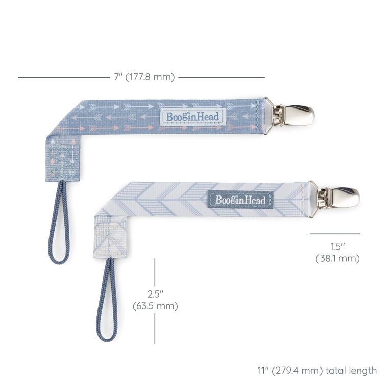 Infantino Pacifier Clips By Booginhead, Blue Arrows, 2-Pack photo 6