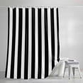 thumbnail image 3 of Shower Curtains for Bathroom, Black Striped Waterproof Fabric Shower Curtain, Modern Farmhouse Black and White Stripes Decorative Bathroom Curtain for Bathtub, 36"x72", No Hooks Included, 3 of 9