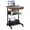 Taupe Wood, variant on Gray Art Deco Desk, Rolling Computer Desk Cart with Drawer, Small Space for Writing, Laptop, PC, 22 x 20.1 x 31.5 inches