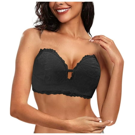 Xiaoxatg Women Strapless Off The Shoulder Bra Small Chest Flat Chest Push Up Top Non Bra Sports Bra for Big Busted Women