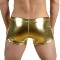 thumbnail image 4 of Wyobmus Men's Faux Leather Briefs Slim Fit Shiny Underwear Shorts Steel Pipe Leather Underpants Yellow, 4 of 4