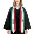thumbnail image 3 of More design Graduation shawl Mexico Flag & United States Flag Stole Sash Honor Study Aboard International Students, 3 of 7