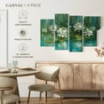 thumbnail image 4 of Elephant Stock Water Lily Pond Iv Wall Art - Horizontal Multi Panel Canvas - Living Room Wall Decor - Floral And Botanical Multi Panel - Gray And White Decor By Danhui Nai - 68" x 42", 4 of 7