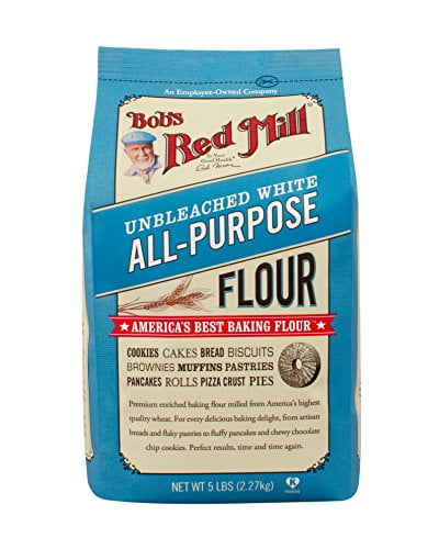 Bob's Red Mill Unbleached White All-Purpose Baking Flour - 5 lb - Case of 4