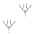 thumbnail image 3 of Qarigey 3 unids/set de collar de aleación para mujer, elegante collar de diamantes de imitación nupcial para mujer, pendiente de boda para Type4 NO4, 3 of 6