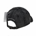 thumbnail image 3 of WITHMOONS Denim Baseball Cap Union Jack Patch Simple Plain Jean Ball Cap For Men Women Cotton Hat CR1913 (Black), 3 of 4