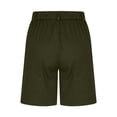 thumbnail image 6 of Women's Bermuda Shorts Lightweight Hiking for Running Athletic Camping Travel Golf High Waisted Knee Length with Pockets Army Green S, 6 of 6