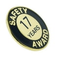 thumbnail image 3 of PinMart's Gold and Navy 17 Year Safety Award Enamel Lapel Pin, 3 of 3