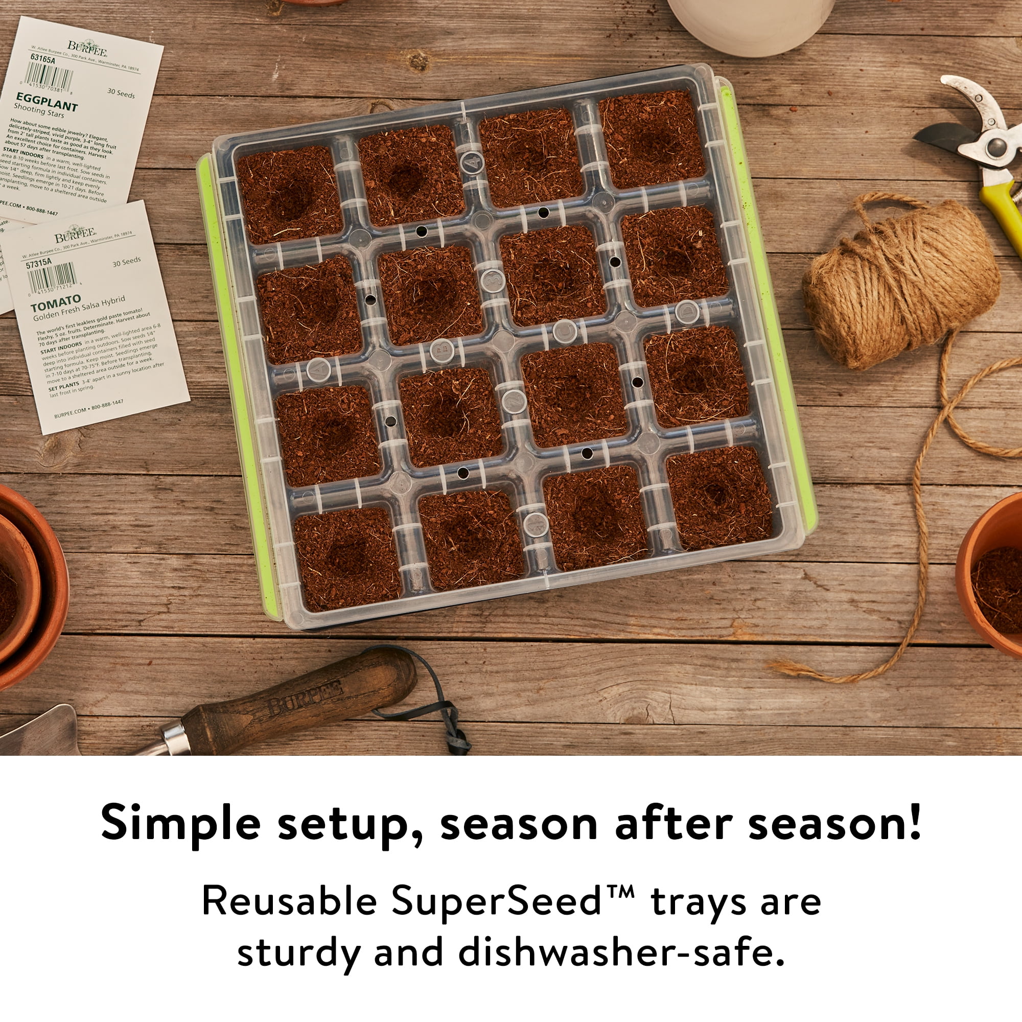 SuperSeed Seed Starting Tray, 8 XL Cell - Burpee