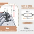 thumbnail image 2 of 10 in Cloth Hanger Chains,Space Saving Closet Metal Hanger Organizer Chains for Home and Office,Wardrobe Hanger Storage Chain,7 Layer Iron Hanging Hanger Chains,6 Pcs,White, 2 of 6