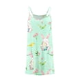 thumbnail image 4 of ATOGUTA Junior Dresses for Teen Girls Casual Casual Summer Spaghetti Straps Easter Romper Dresses with Pockets for Kid Size 3T-10. Multicolor, 4 of 6