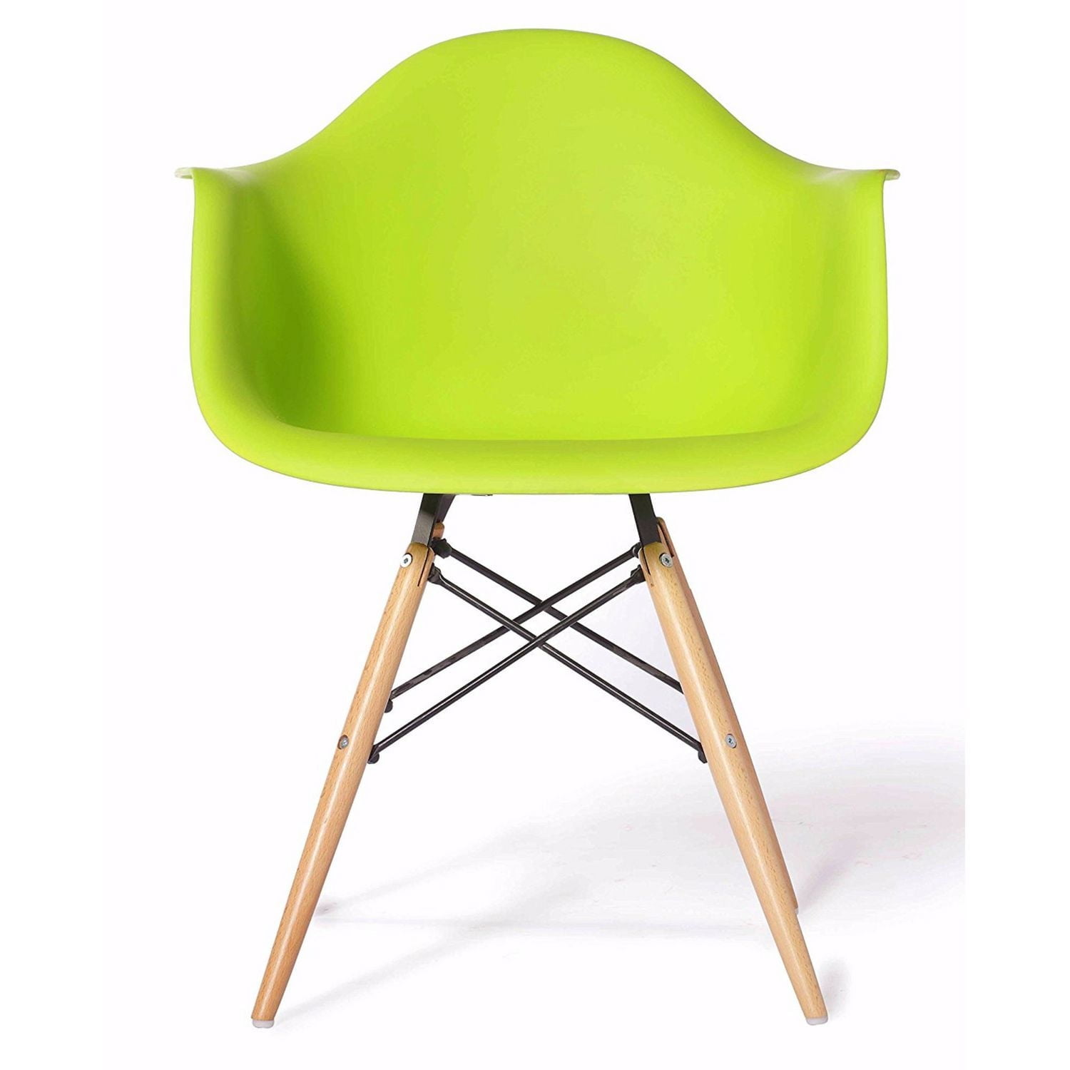 Chaise Eames Dar de Nicer Furniture à jambes en bois et vert