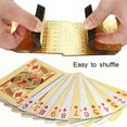 thumbnail image 2 of Luxurious Foiled Design Playing Cards, Scratch Resistant Deck for Seamless Shuffle, Waterproof Playing Cards with Easy to Clean Surface, Standard Size for All Card Games, 2 of 6