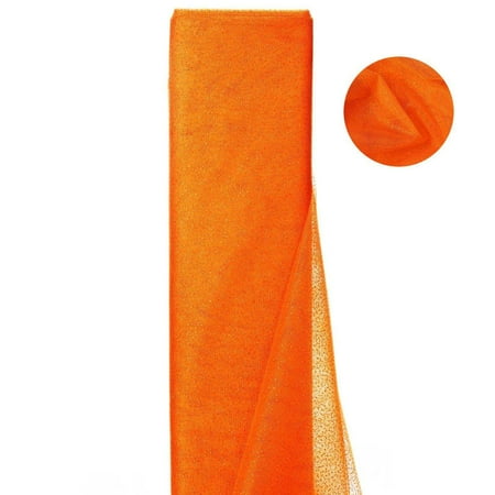shimmering x15 yards tulle sparkle glitter dot orange fabric dialog displays option button additional opens zoom