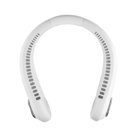 

Air Fan Personal Rechargeable USB Cooling Fan Adjustable Portable Neck Hanging Cooler White
